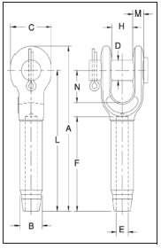 Open Swage Sockets - American Rigging and Supply